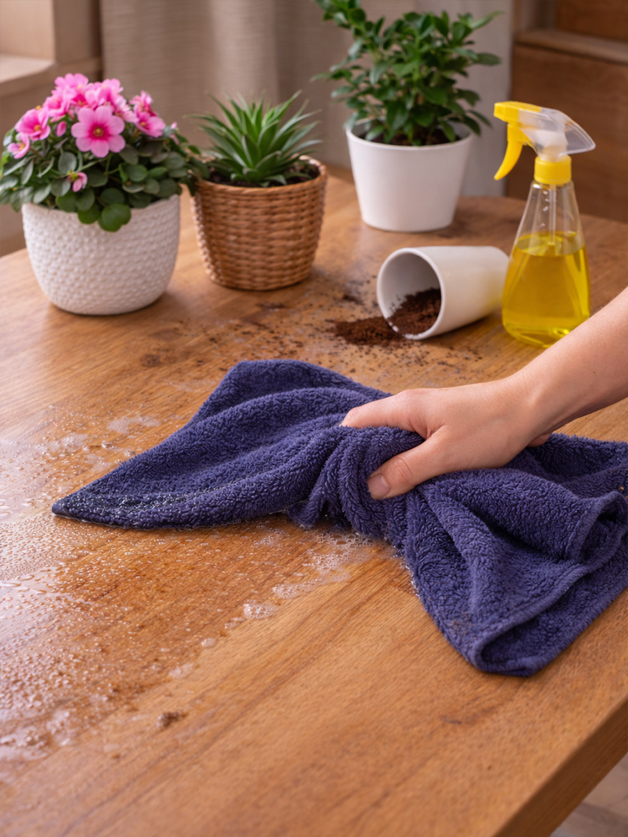 Влажная уборка микрофиброй